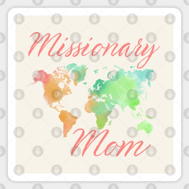 Missionary Mom Watercolor Earth LDS Missionary Gift Magnet by MalibuSun
